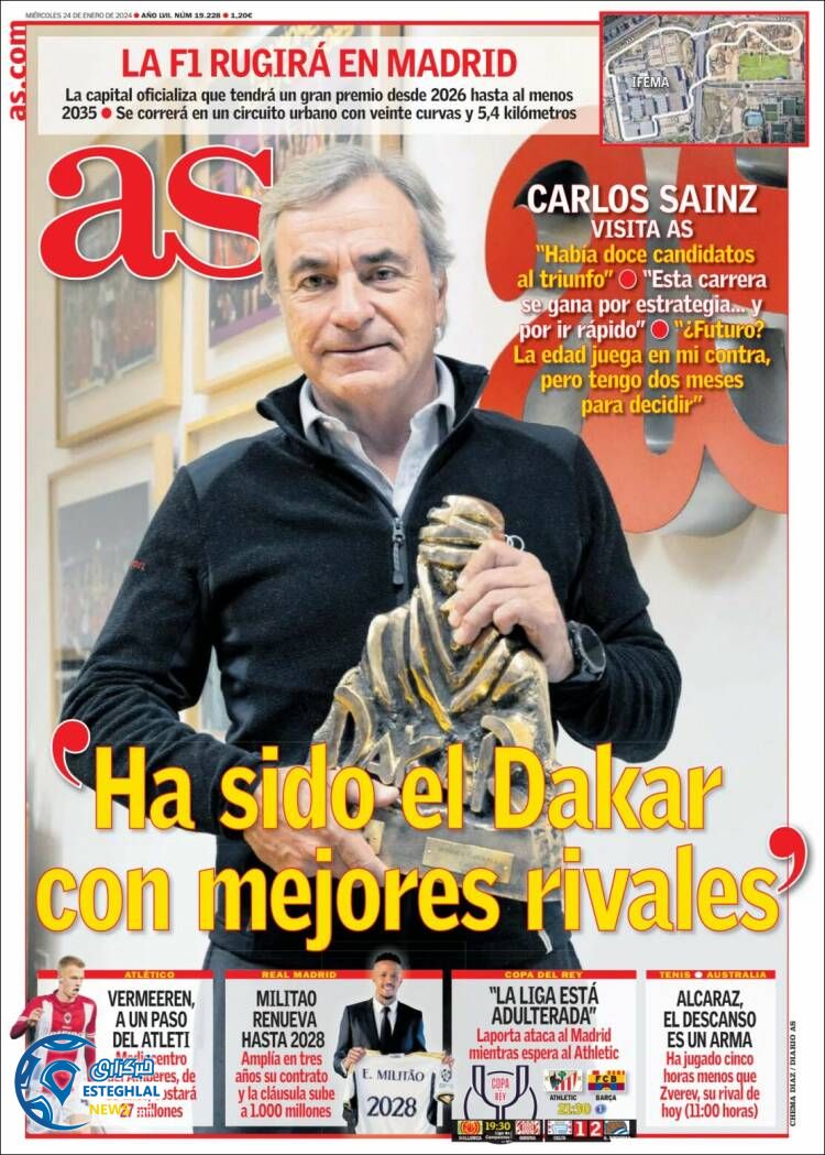 روزنامه  ورزشی آ اس چهارشنبه 4 بهمن 1402 