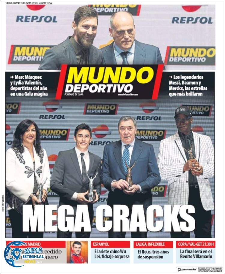 روزنامه ورزشی موندو دپورتیوو سه شنبه 9 بهمن 1397