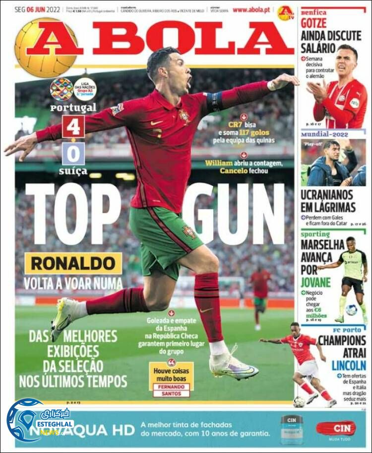 روزنامه ورزشی آبولا دوشنبه 16 خرداد 1401