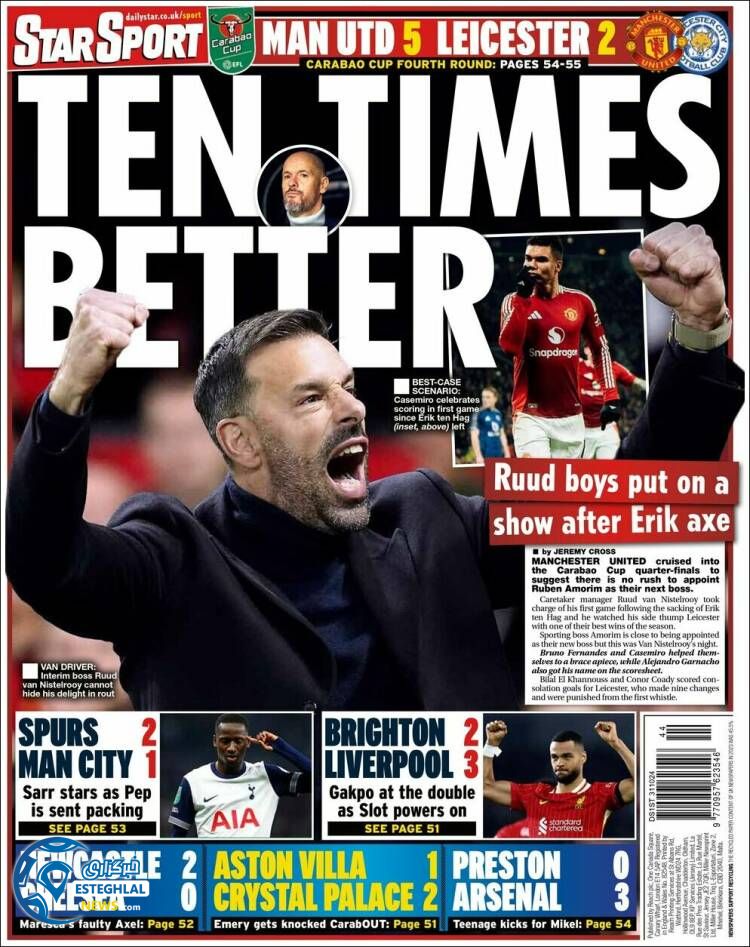 روزنامه  ورزشی استار اسپورت پنجشنبه 10 آبان 1403 