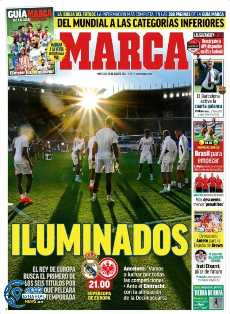 روزنامه مارکا چهارشنبه 19 مرداد 1401  