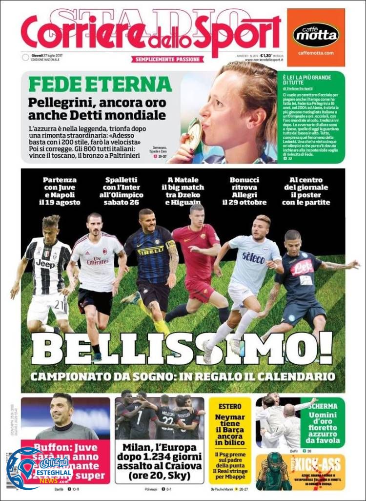 روزنامه کوریه ره دلو اسپورت