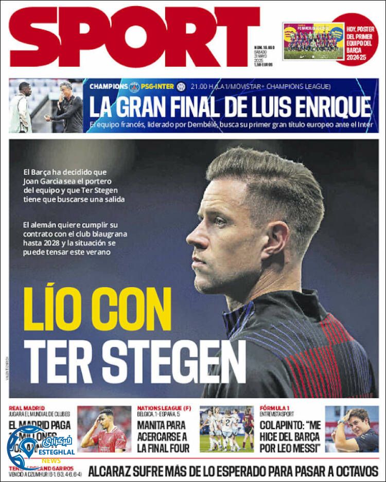 روزنامه ورزشی اسپورت شنبه 10 خرداد 1404 