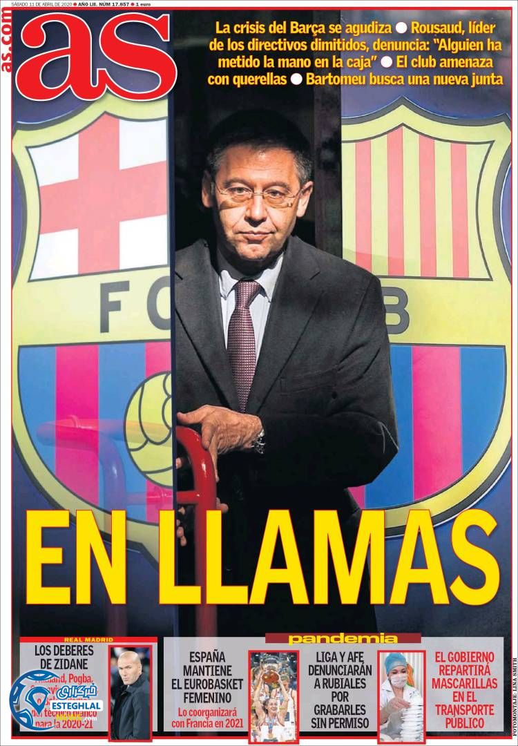 روزنامه ورزشی آاس شنبه 23 فروردین 1399