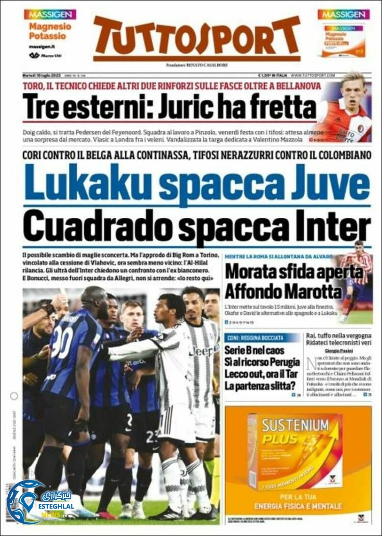 روزنامه ورزشی توتو اسپورت سه شنبه 27 تیر 1402 