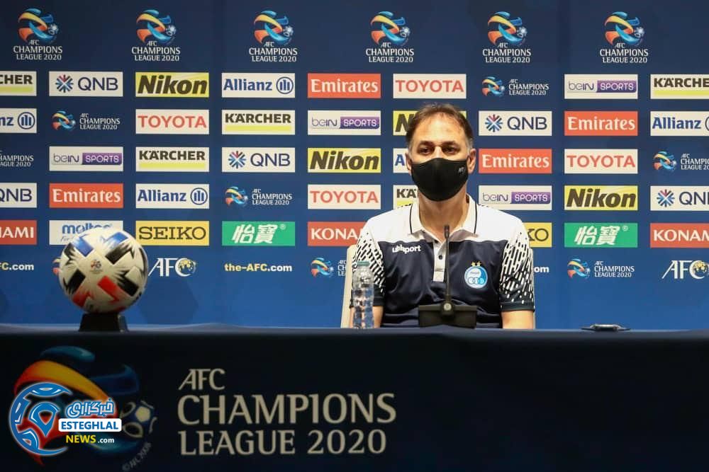 نشست خبری نامجو مطلق پیش از بازی با پاختاکور