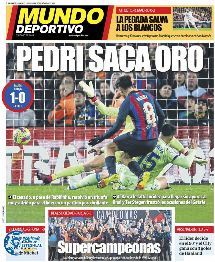 روزنامه ورزشی موندو دپورتیوو دوشنبه 3 بهمن 1401 