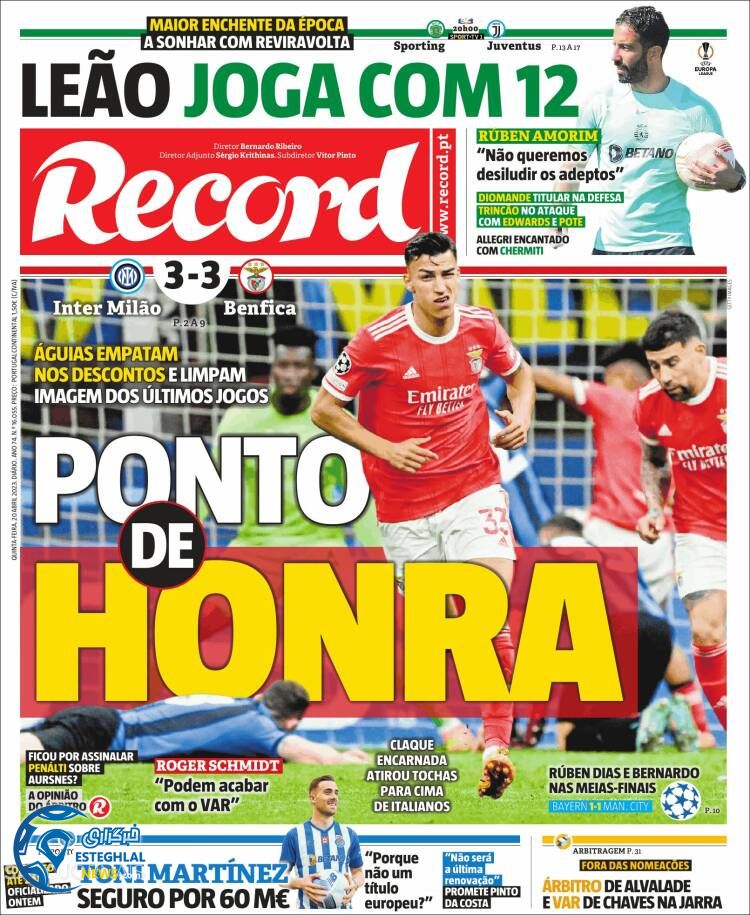 روزنامه ورزشی رکورد پنجشنبه 31 فروردین 1402 