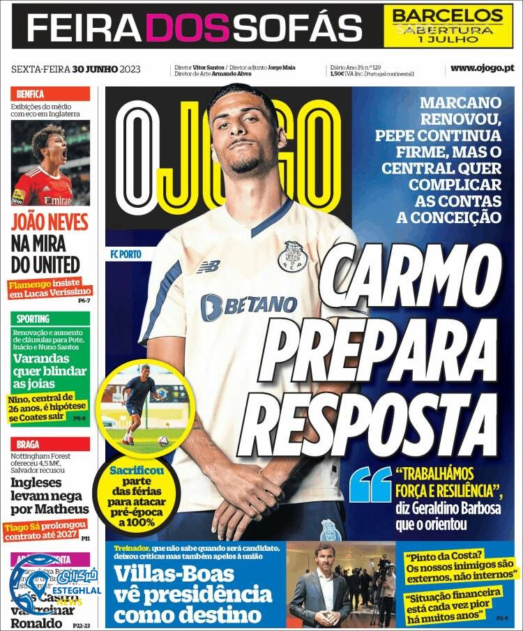 روزنامه ورزشی کوریره دلو اسپورت جمعه 9 تیر 1402 