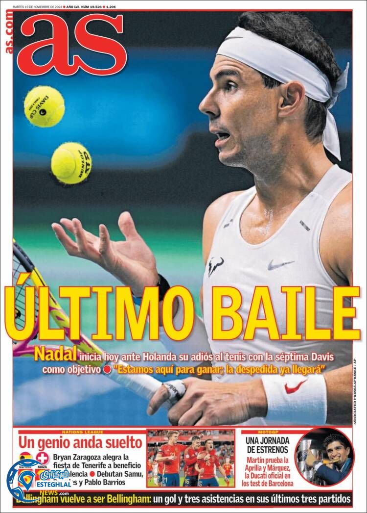 روزنامه ورزشی آ اس سه شنبه 29 آبان 1403 