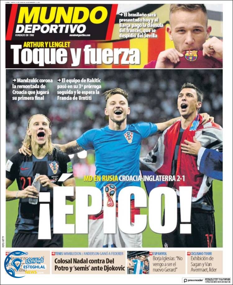 روزنامه ورزشی موندو دپورتیوو پنجشنبه 21 تیر 1397