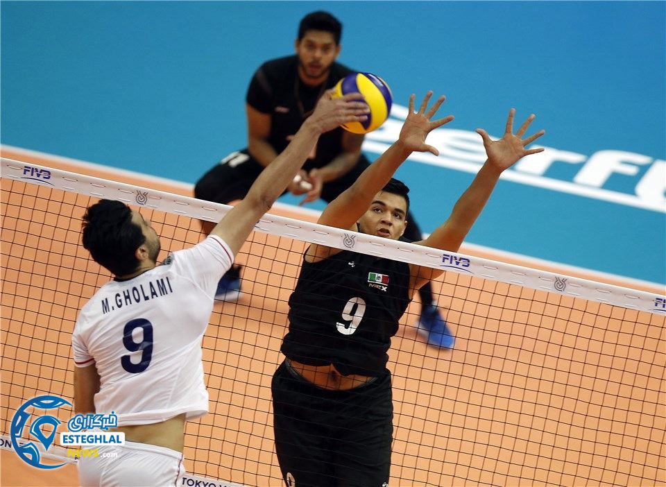 دیدار تیم های ملی والیبال ایران و مکزیک