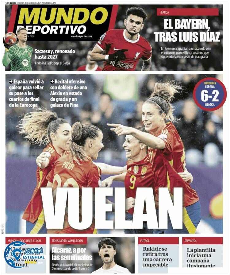 روزنامه ورزشی موندو دپورتیوو سه شنبه 17 تیر 1404 