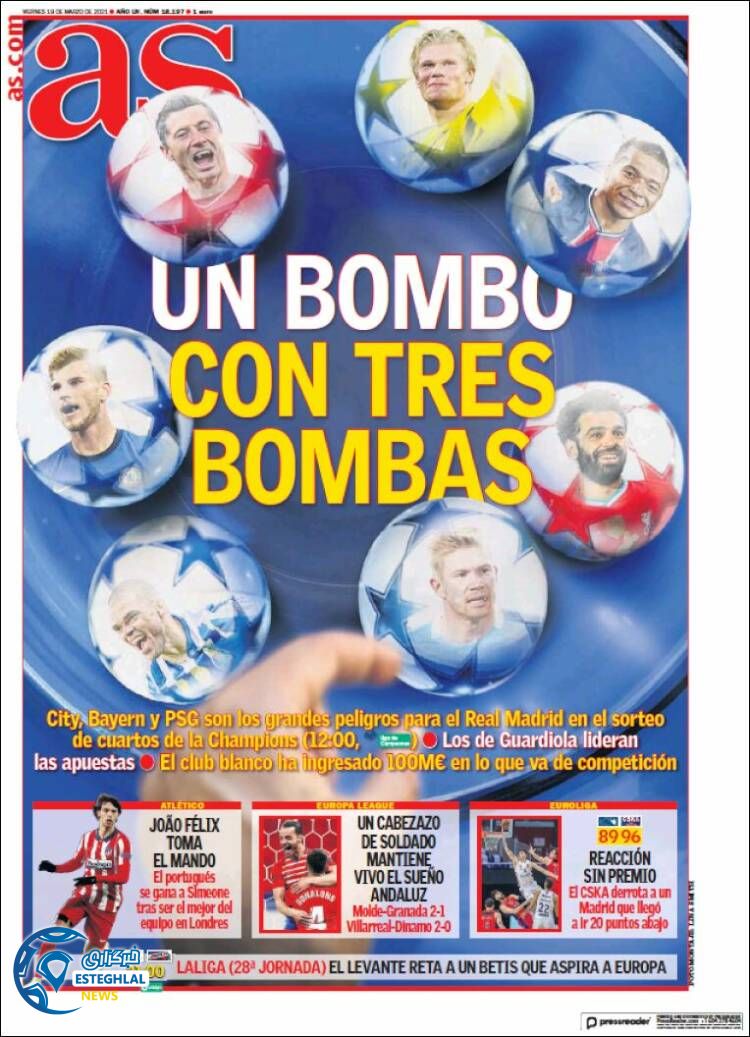 روزنامه ورزشی آاس جمعه 29 اسفند 1399