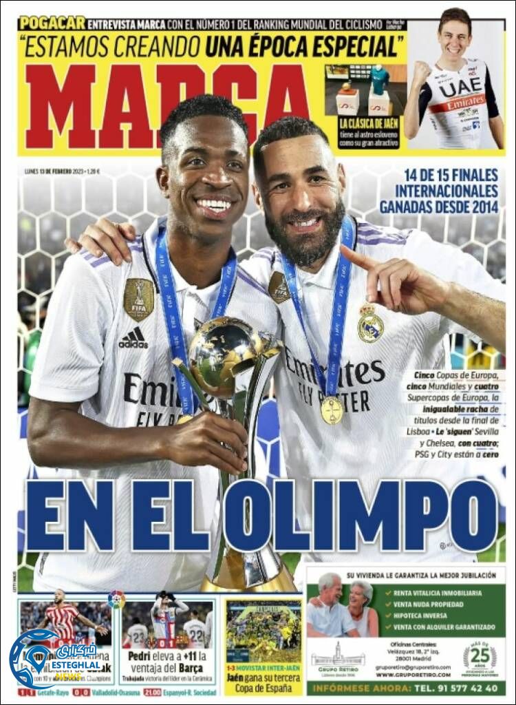 روزنامه ورزشی مارکا دوشنبه 24 بهمن 1401 