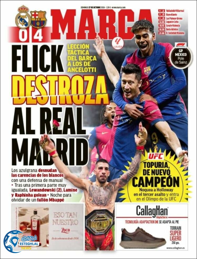 روزنامه ورزشی مارکا یکشنبه 6 آبان 1403 