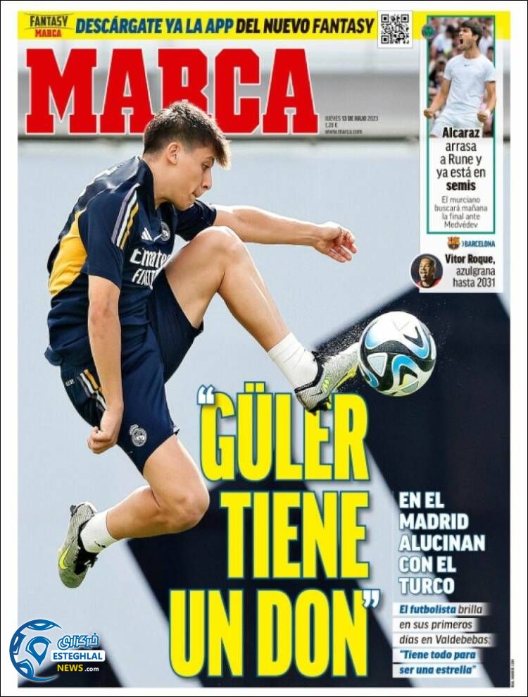 روزنامه ورزشی مارکا پنجشنبه 22 تیر 1402 