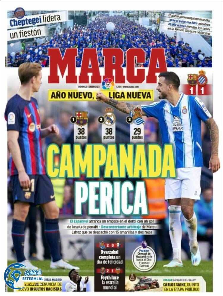 روزنامه ورزشی مارکا یکشنبه 11 دی 1401 