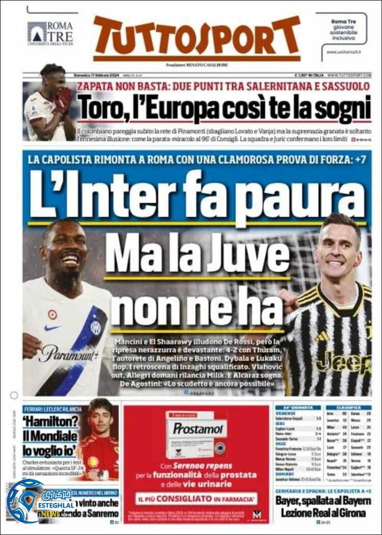 روزنامه ورزشی توتو اسپورت یکشنبه 22 بهمن 1402 