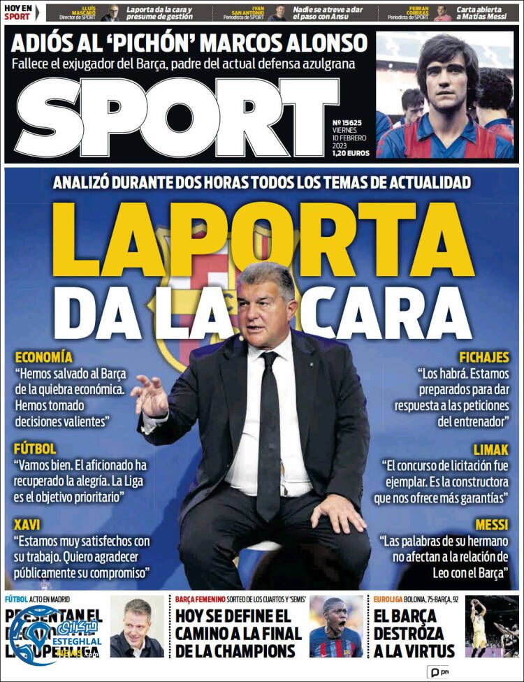 روزنامه ورزشی  اسپورت  جمعه 21 بهمن 1401 