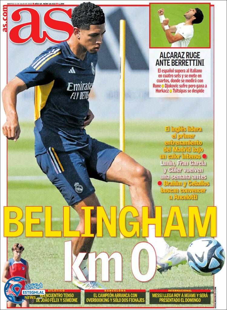 روزنامه ورزشی آ اس سه شنبه 20 تیر 1402 