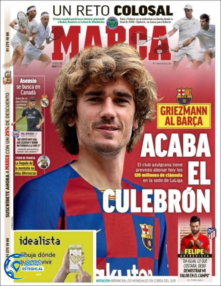 روزنامه ورزشی مارکا جمعه 21 تیر 1398