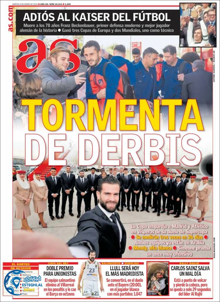 روزنامه  ورزشی آاس سه شنبه 19 دی 1402 