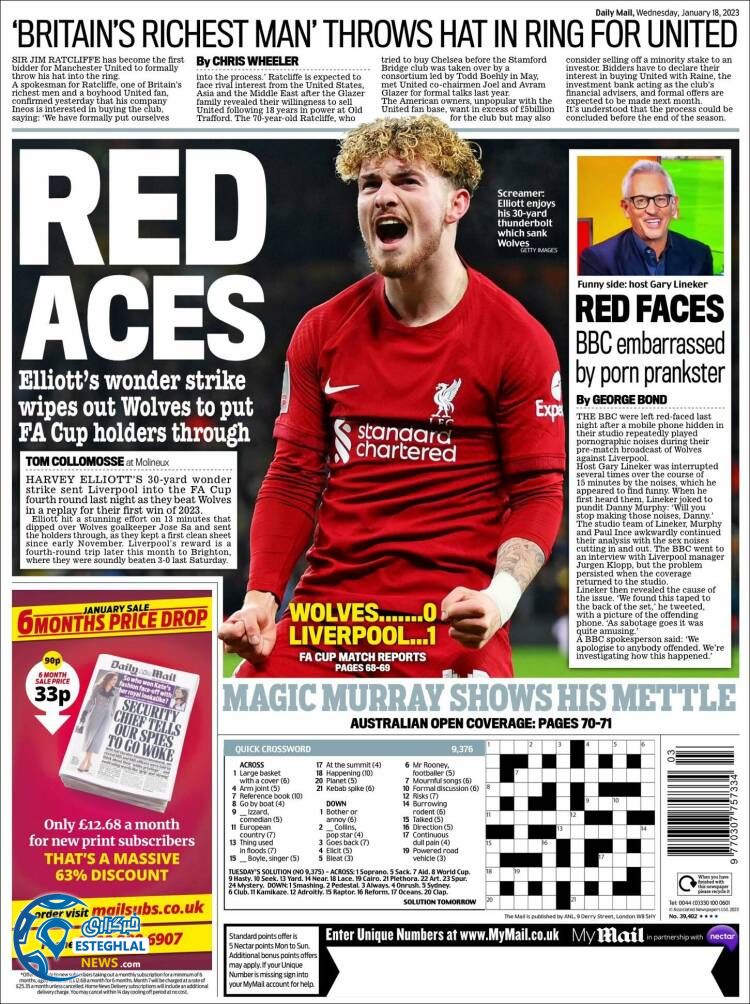 روزنامه ورزشی مایل اسپورت چهارشنبه 28 دی 1401 