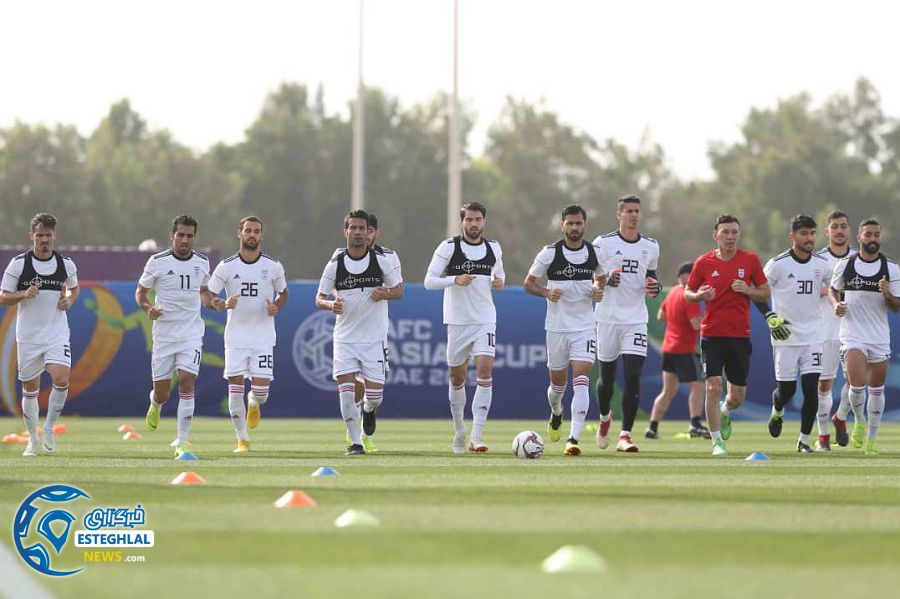 تمرین تیم ملی فوتبال در امارات