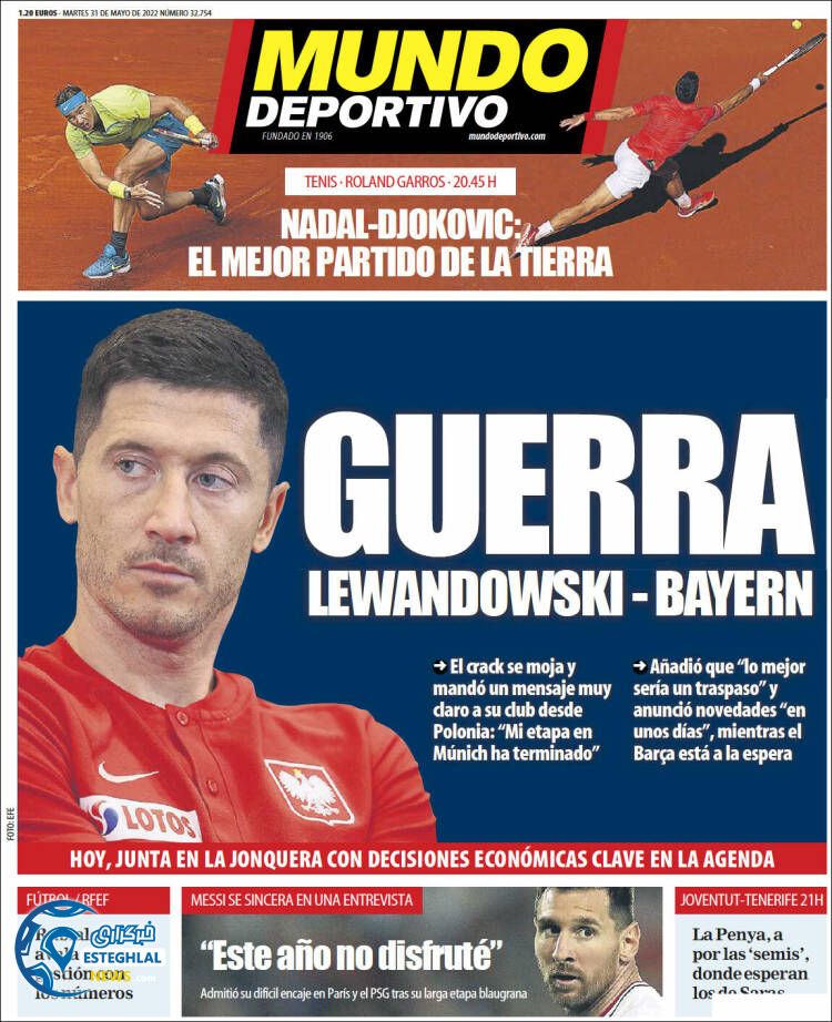 روزنامه ورزشی موندو دپورتیوو سه شنبه 10 خرداد 1401