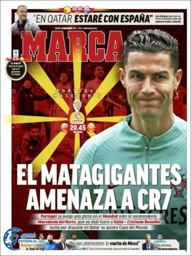 روزنامه ورزشی مارکا سه شنبه 9 فروردین 1401