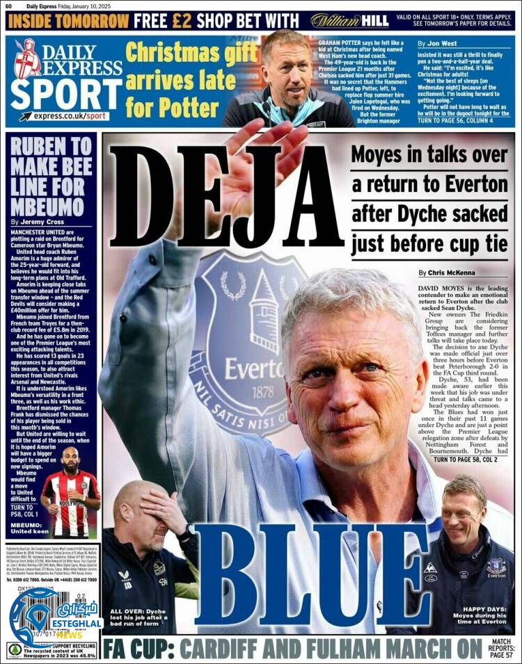 روزنامه ورزشی اکسپرس اسپورت جمعه 21 دی 1403