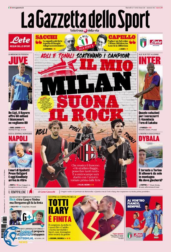 روزنامه ورزشی گاتزتا دلو اسپورت سه شنبه 21 تیر 1401