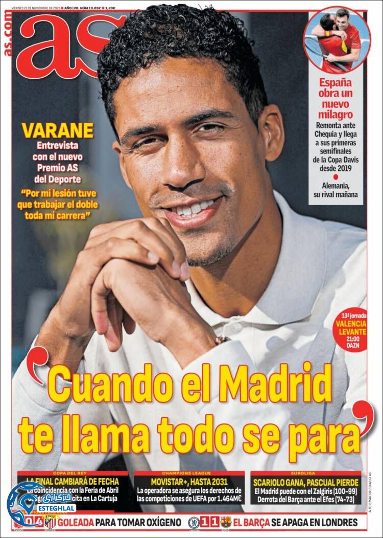 روزنامه  ورزشی آ اس جمعه 30 آبان 1404 