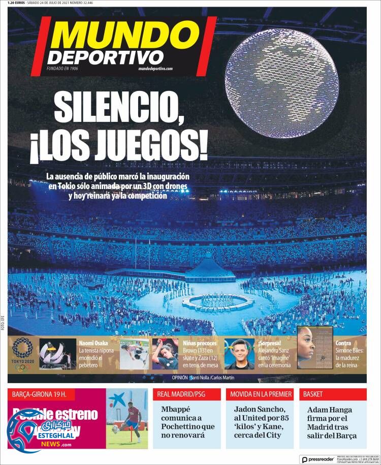 روزنامه ورزشی موندو دپورتیوو شنبه 2 مرداد 1400