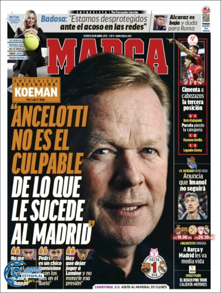 روزنامه ورزشی مارکا جمعه 5 اردیبهشت 1404