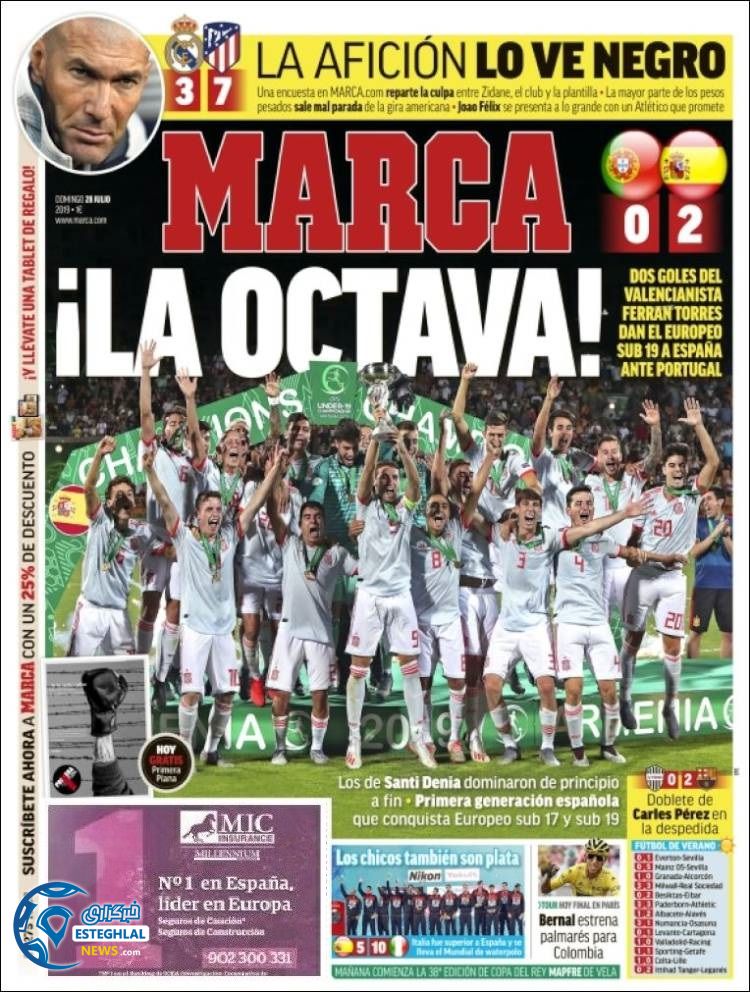 روزنامه ورزشی مارکا یکشنبه 6 مرداد 1398