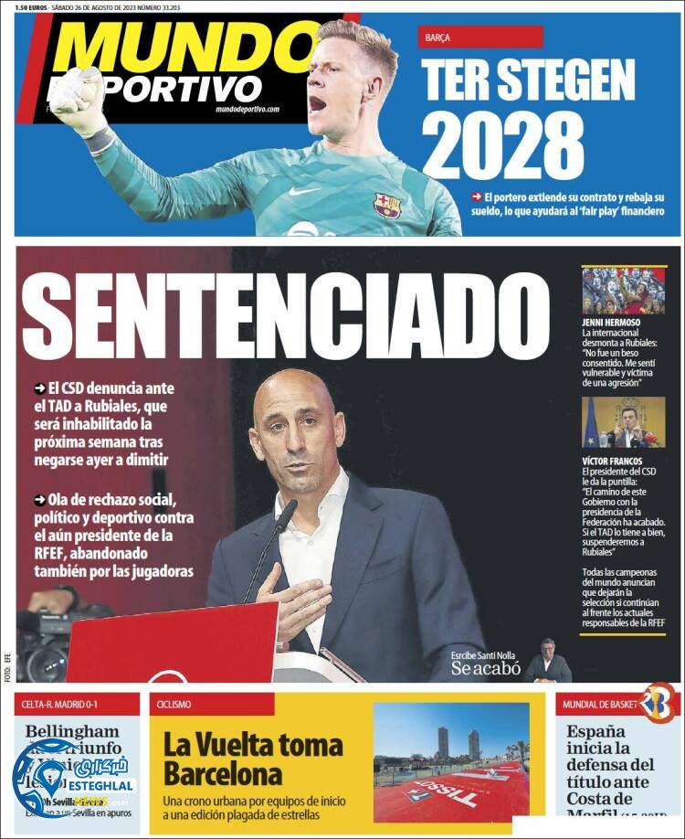 روزنامه ورزشی موندو دپورتیوو شنبه 4 شهریور 1402 