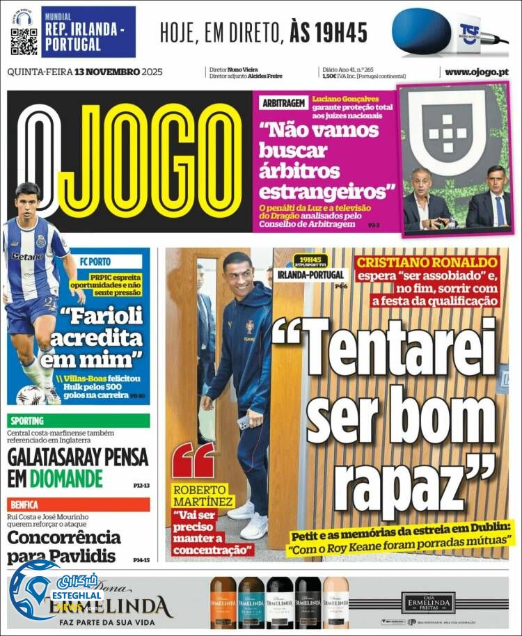 روزنامه ورزشی اوجوگو  پنجشنبه 22 آبان 1404 