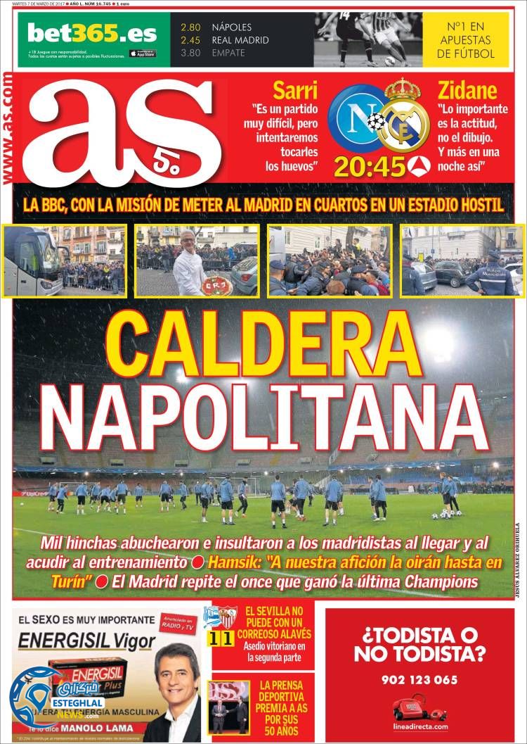 روزنامه های ورزشی جهان 17 اسفند