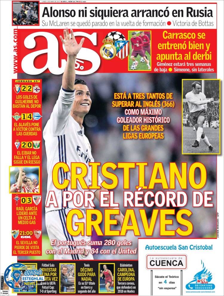 گیشه روزنامه های ورزشی جهان 11 اردیبهشت