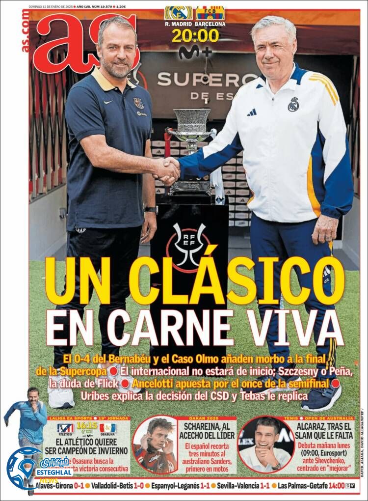 روزنامه ورزشی آ اس یکشنبه 23 دی 1403 