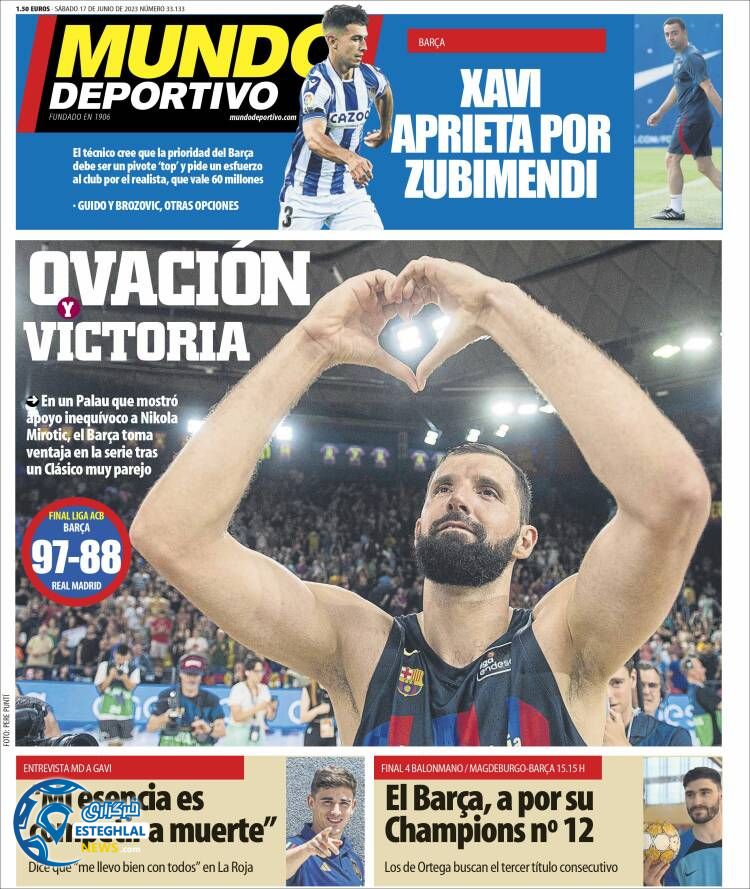 روزنامه ورزشی موندو دپورتیوو شنبه 27 خرداد 1402 