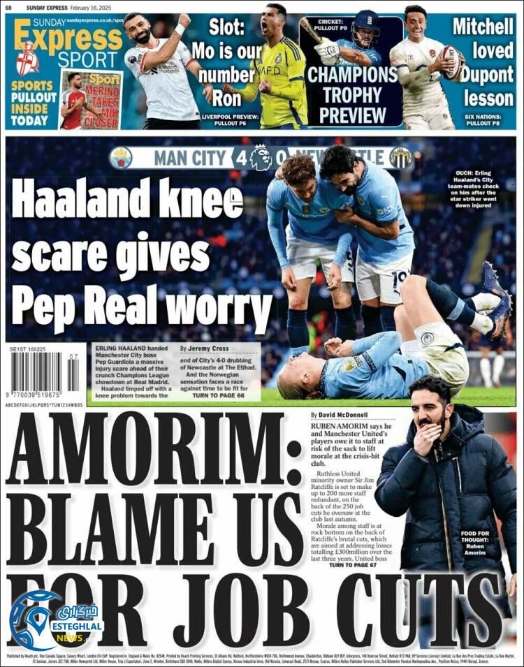 روزنامه ورزشی اکسپرس اسپورت یکشنبه 28 بهمن 1403 