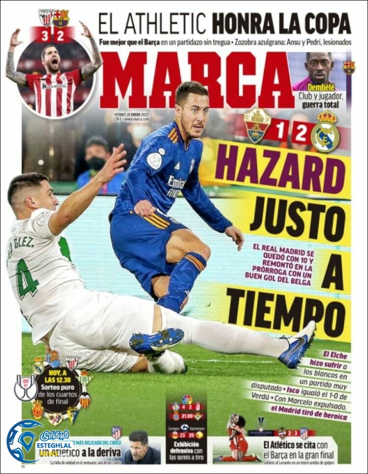 روزنامه ورزشی مارکا جمعه 1 بهمن 1400