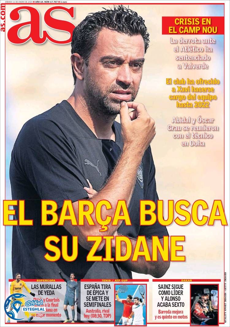 روزنامه ورزشی آاس شنبه 21 دی 1398