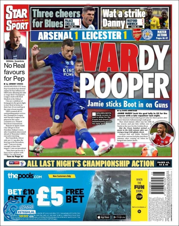 روزنامه ورزشی استار اسپورت چهارشنبه 18 تیر 1399