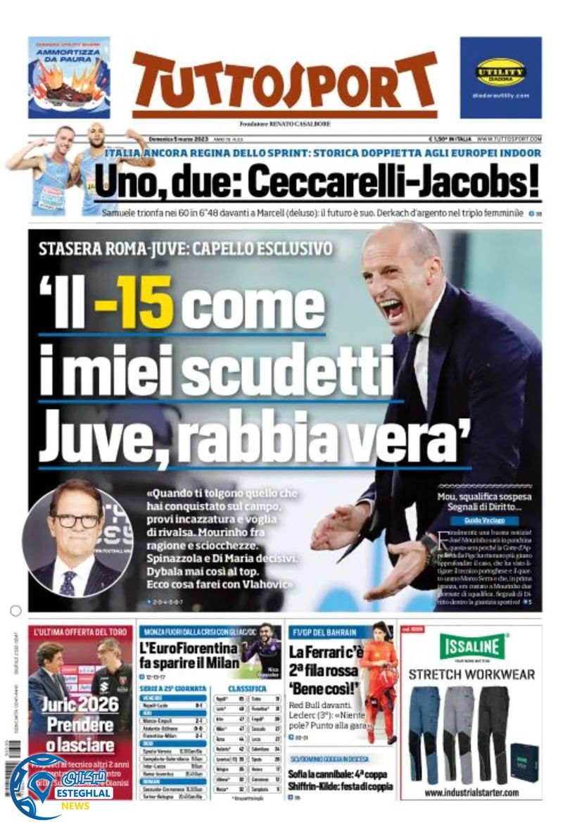 روزنامه ورزشی توتو اسپورت یکشنبه 14 اسفند 1401 