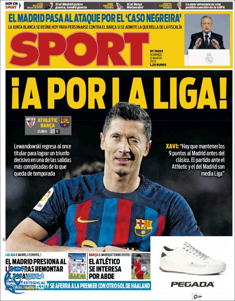 روزنامه  ورزشی اسپورت یکشنبه 21 اسفند 1401 