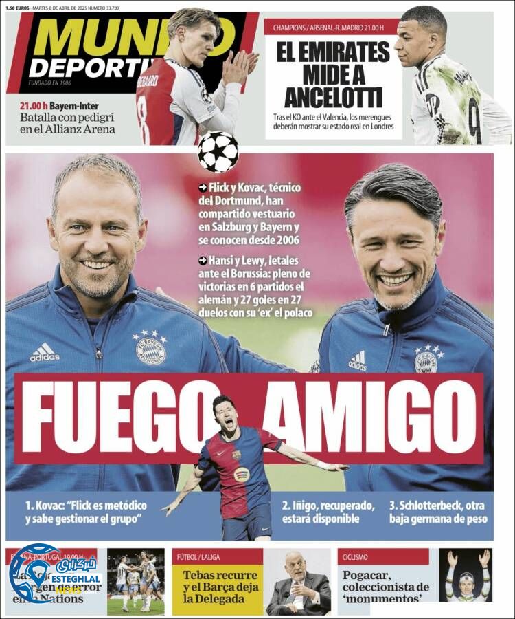 روزنامه ورزشی موندو دپورتیوو سه شنبه 19 فروردین 1404